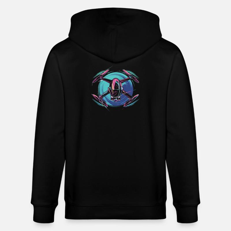 Dynamic Drone - Stanley/Stella Unisex Bio-Kapuzenjacke CULTIVATOR  - Schwarz