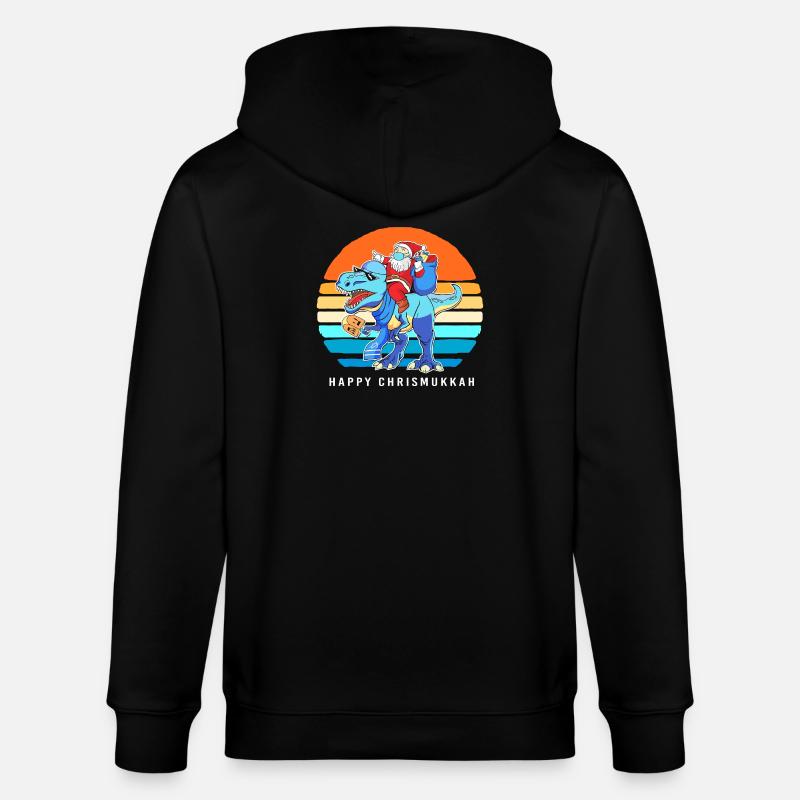 Hanoukka Hanoukka Hanoukka Noël - Veste à capuche bio CULTIVATOR Stanley/Stella Unisexe - noir