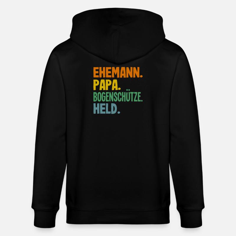 Bogenschießen Bogenschütze Geschenk - Stanley/Stella Unisex Bio-Kapuzenjacke CULTIVATOR  - Schwarz