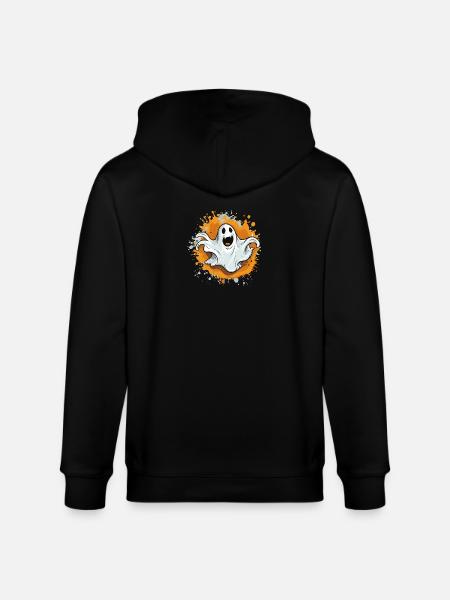 Spukgeist auf Farbsplash - Stanley/Stella Unisex Bio-Kapuzenjacke CULTIVATOR - Schwarz