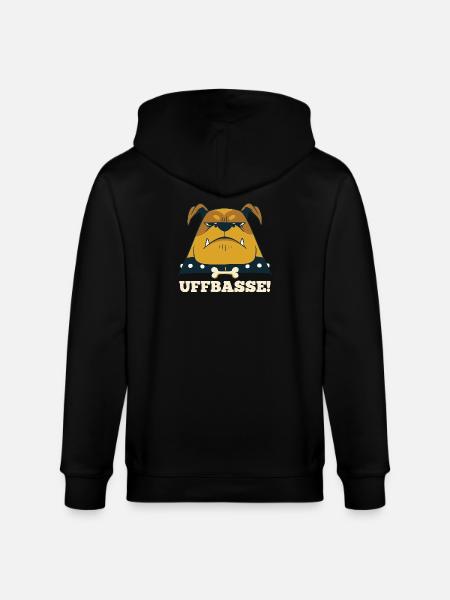 Angry Mannheim Dog - Uffbasse Monnem - Stanley/Stella CULTIVATOR  Unisex Organic Hooded Jacket - black
