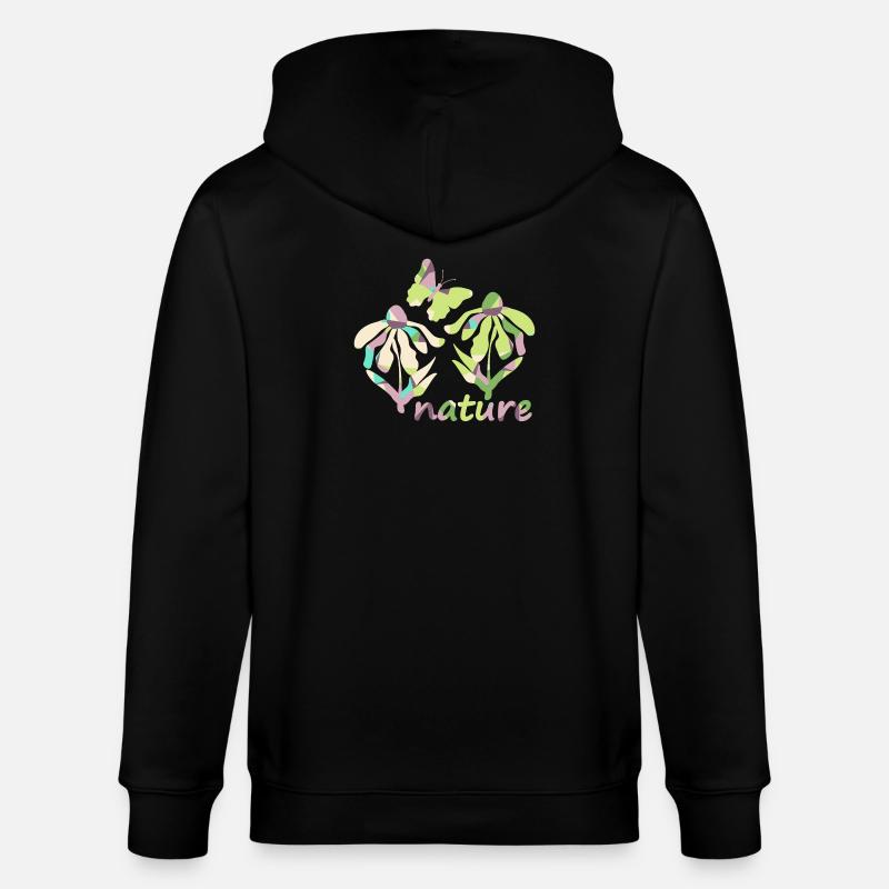 Couleur Nature - Floraison - Veste à capuche bio CULTIVATOR Stanley/Stella Unisexe - noir