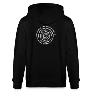Leetspeak Spirale – Nerd Code 1337 Geek Design - Stanley/Stella Unisex Bio-Kapuzenjacke CULTIVATOR  - Schwarz - Hinten - Anna (173cm)