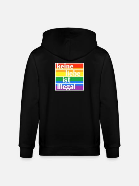 Keine Liebe ist illegal - Stanley/Stella Unisex Bio-Kapuzenjacke CULTIVATOR - Schwarz