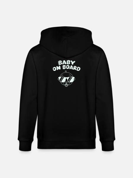 Baby On Board Retro Sunglasses - Stanley/Stella CULTIVATOR  Unisex Organic Hooded Jacket - black