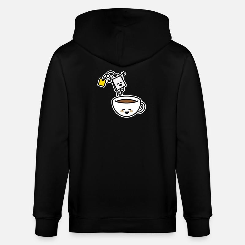 Teebeutel Tee Teetasse Teetrinker Teeliebhaber - Stanley/Stella Unisex Bio-Kapuzenjacke CULTIVATOR  - Schwarz