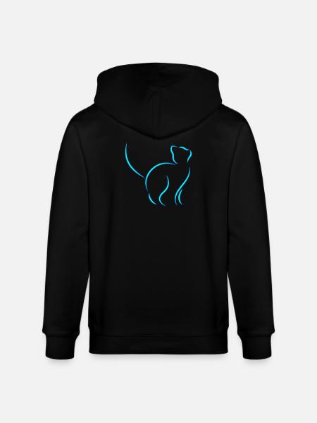 chat - Veste à capuche bio CULTIVATOR Stanley/Stella Unisexe - noir