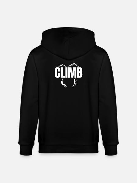 climbing, mountain, climb, climber - Stanley/Stella CULTIVATOR  Unisex Organic Hooded Jacket - black
