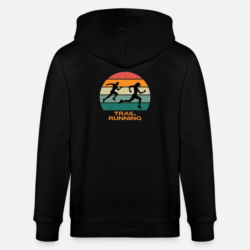 trail, trail running, course à pied - Veste à capuche bio CULTIVATOR Stanley/Stella Unisexe - noir