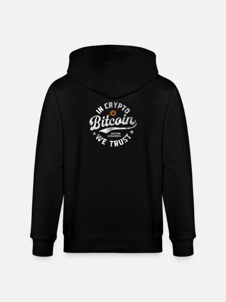 Bitcoin - In Crypto we trust - Stanley/Stella Unisex Bio-Kapuzenjacke CULTIVATOR - Schwarz