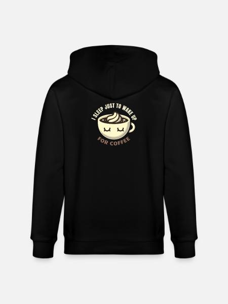 Coffee addicts - Stanley/Stella CULTIVATOR Unisex Organic Hooded Jacket - black