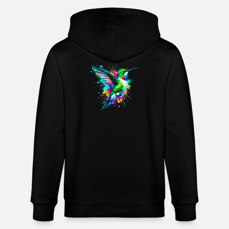 Kolibri - Stanley/Stella Unisex Bio-Kapuzenjacke CULTIVATOR  - Schwarz