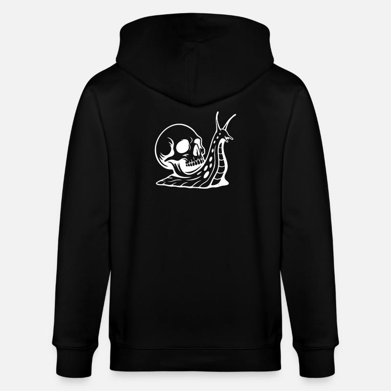 Gothic Totenschädel mit Schlangen-Design - Stanley/Stella Unisex Bio-Kapuzenjacke CULTIVATOR  - Schwarz