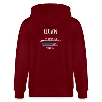 Formation professionnelle de clown en cadeau - Veste à capuche bio CULTIVATOR Stanley/Stella Unisexe - bordeaux - Dos - Anna (173cm)