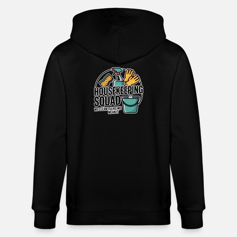 Lustiges Putzen Design - Stanley/Stella Unisex Bio-Kapuzenjacke CULTIVATOR  - Schwarz