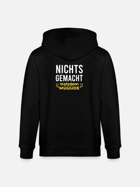Nothing done but tired - Stanley/Stella CULTIVATOR Unisex Organic Hooded Jacket - black