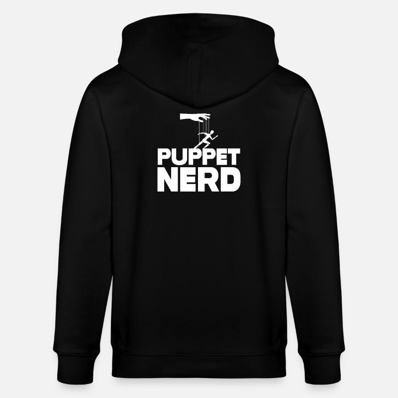 Puppet Nerd Marionette Runner - Stanley/Stella CULTIVATOR  Unisex Organic Hooded Jacket - black
