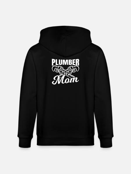 Plumber Mom - Stanley/Stella CULTIVATOR Unisex Organic Hooded Jacket - black