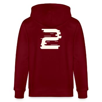 2 - Stanley/Stella CULTIVATOR  Unisex Organic Hooded Jacket - burgundy - Back - Anna (173cm)
