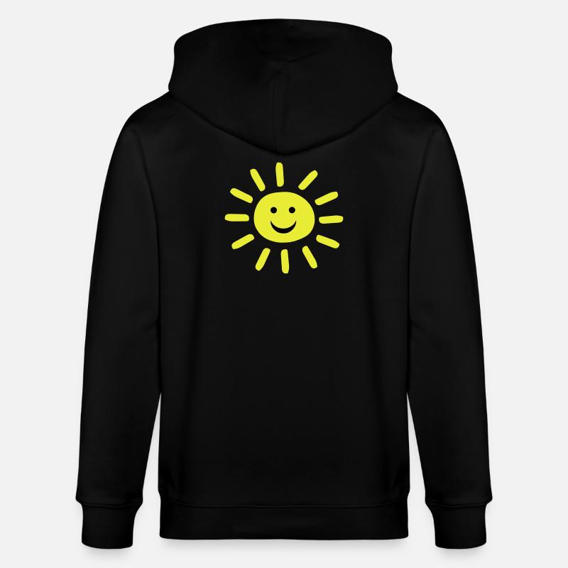 Smiley Summer Sun - Veste à capuche bio CULTIVATOR Stanley/Stella Unisexe - noir