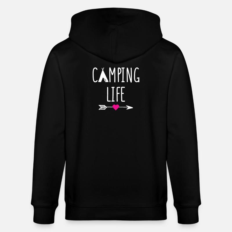 Campingleben - Stanley/Stella Unisex Bio-Kapuzenjacke CULTIVATOR  - Schwarz
