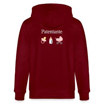 Patentante Geburt Mädchen Taufe - Stanley/Stella Unisex Bio-Kapuzenjacke CULTIVATOR  - Burgunderrot - Hinten - Anna (173cm)