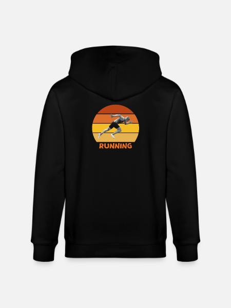 athletics, sprint, running - Stanley/Stella CULTIVATOR Unisex Organic Hooded Jacket - black