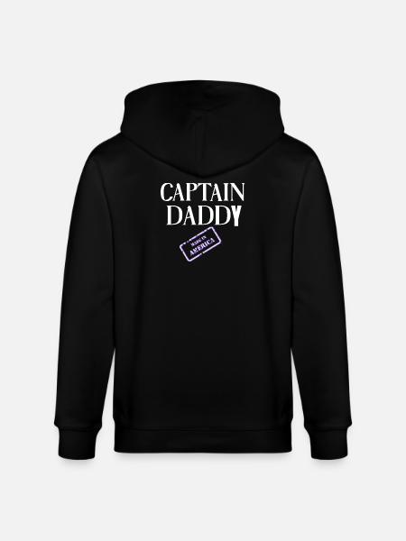 Captain Daddy Made in America - Stanley/Stella CULTIVATOR  Unisex Organic Hooded Jacket - black