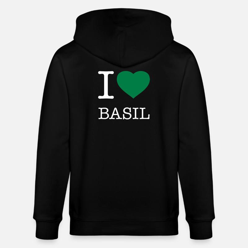 J’AIME LE BASILIC Basilikum - Veste à capuche bio CULTIVATOR Stanley/Stella Unisexe - noir