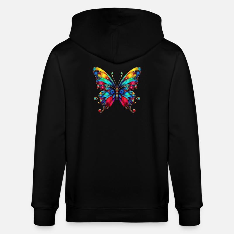 Papillon - Veste à capuche bio CULTIVATOR Stanley/Stella Unisexe - noir