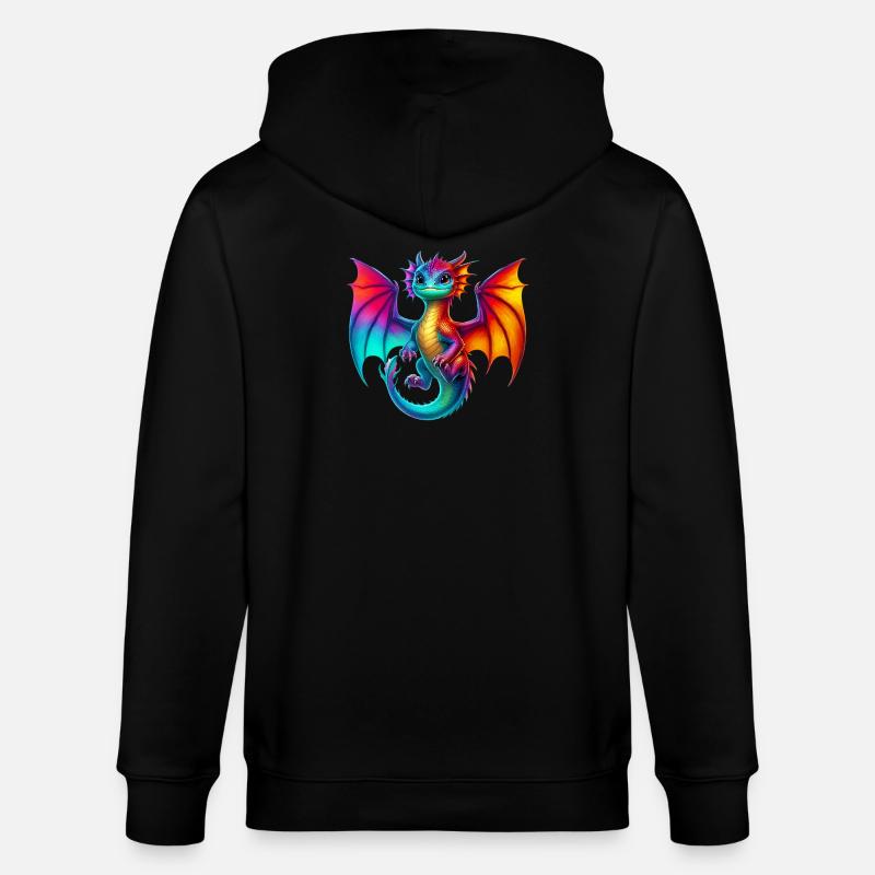 Drache - Stanley/Stella Unisex Bio-Kapuzenjacke CULTIVATOR  - Schwarz