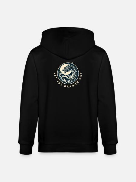 Lass den Drachen raus - Stanley/Stella Unisex Bio-Kapuzenjacke CULTIVATOR - Schwarz