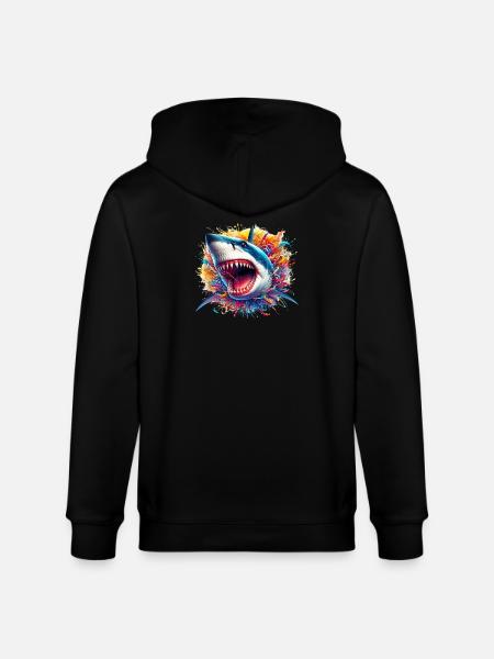Requin - Veste à capuche bio CULTIVATOR Stanley/Stella Unisexe - noir