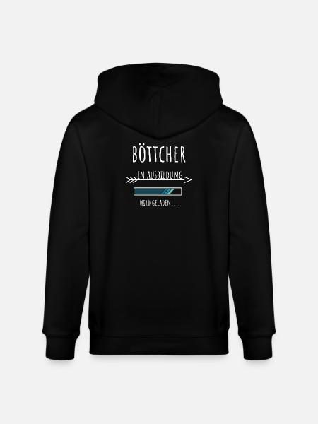 Böttcher Ausbildung Beruf Geschenk - Stanley/Stella Unisex Bio-Kapuzenjacke CULTIVATOR  - Schwarz