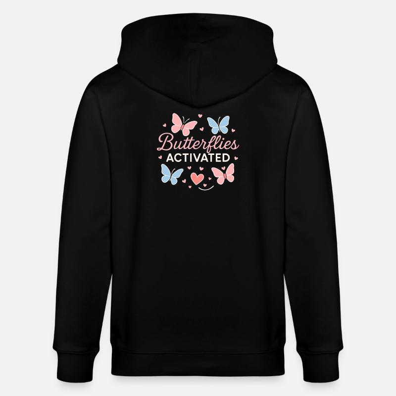 Papillons Activé Love Design - Veste à capuche bio CULTIVATOR Stanley/Stella Unisexe - noir