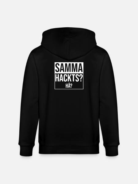 samma hacks hä - Veste à capuche bio CULTIVATOR Stanley/Stella Unisexe - noir