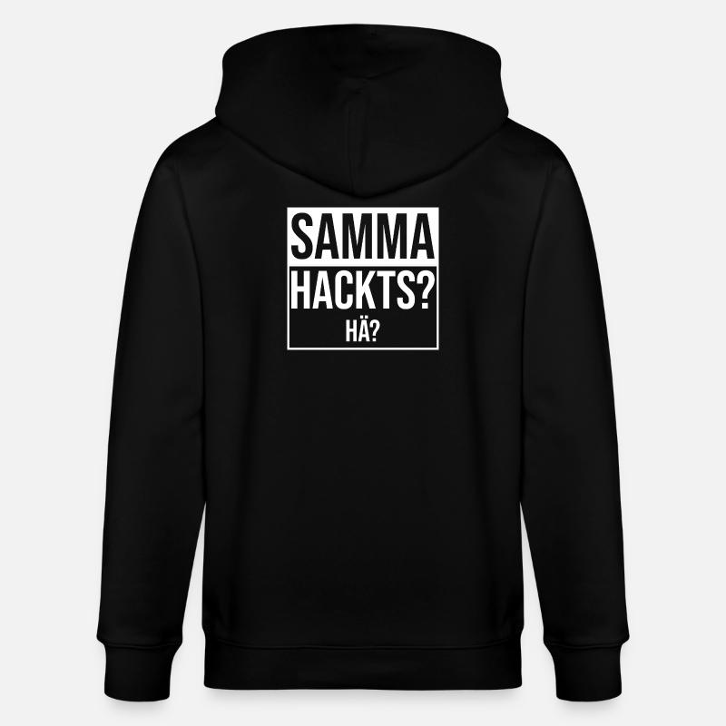 samma hacks hä - Veste à capuche bio CULTIVATOR Stanley/Stella Unisexe - noir