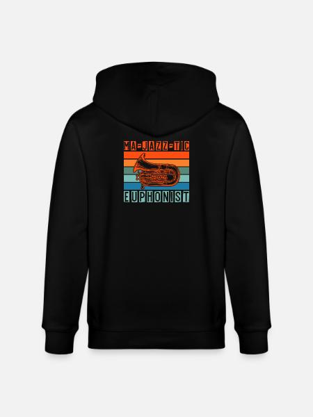 Euphonium Ma-Jazz-Tic Euphonist Baritone Marching - Stanley/Stella CULTIVATOR Unisex Organic Hooded Jacket - black