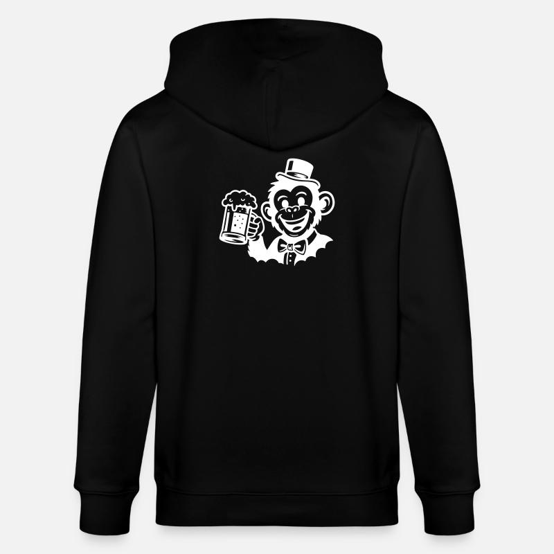 Le Marié Singe Célibataire - Veste à capuche bio CULTIVATOR Stanley/Stella Unisexe - noir