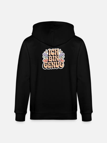 Ich bin genug – Retro Statement - Stanley/Stella Unisex Bio-Kapuzenjacke CULTIVATOR - Schwarz