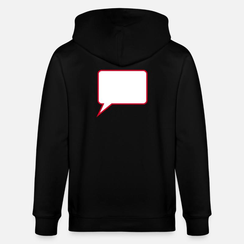 Personalize your own speech bubble comic - Stanley/Stella CULTIVATOR  Unisex Organic Hooded Jacket - black