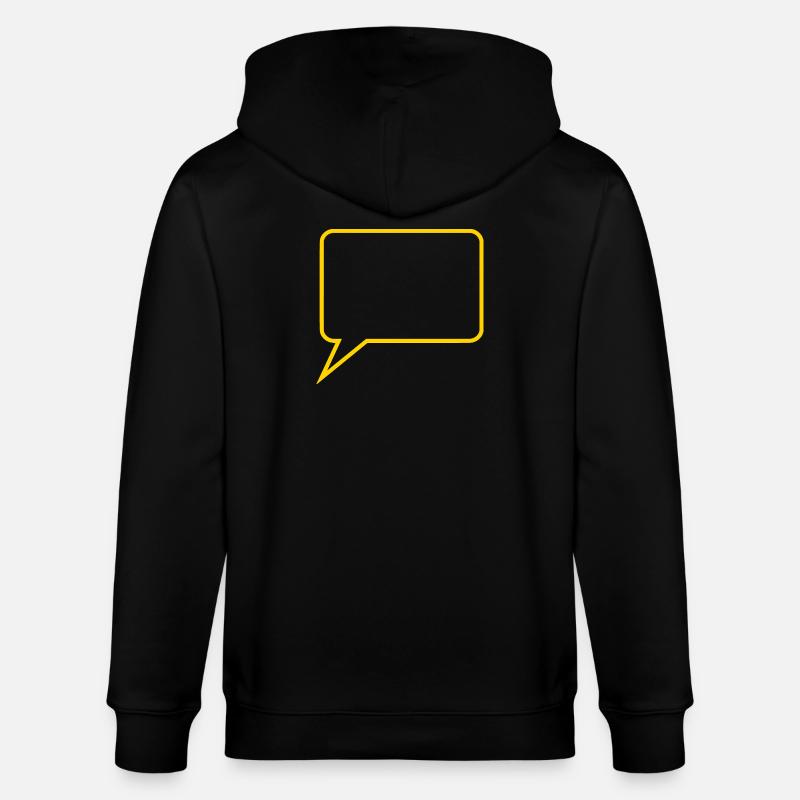 Personalize your own speech bubble comic - Stanley/Stella CULTIVATOR  Unisex Organic Hooded Jacket - black