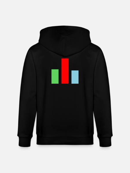 Bar Chart Statistics - Stanley/Stella CULTIVATOR  Unisex Organic Hooded Jacket - black