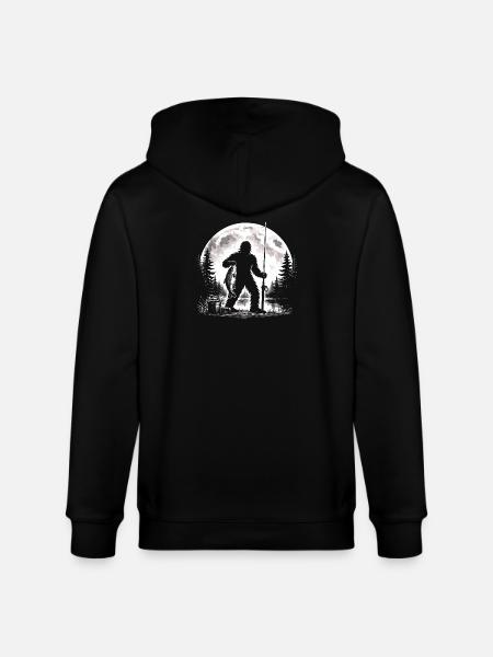 Bigfoot Fishing - Stanley/Stella CULTIVATOR  Unisex Organic Hooded Jacket - black