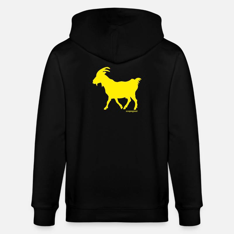 Chèvre GOAT bouc émissaire jaune - Veste à capuche bio CULTIVATOR Stanley/Stella Unisexe - noir