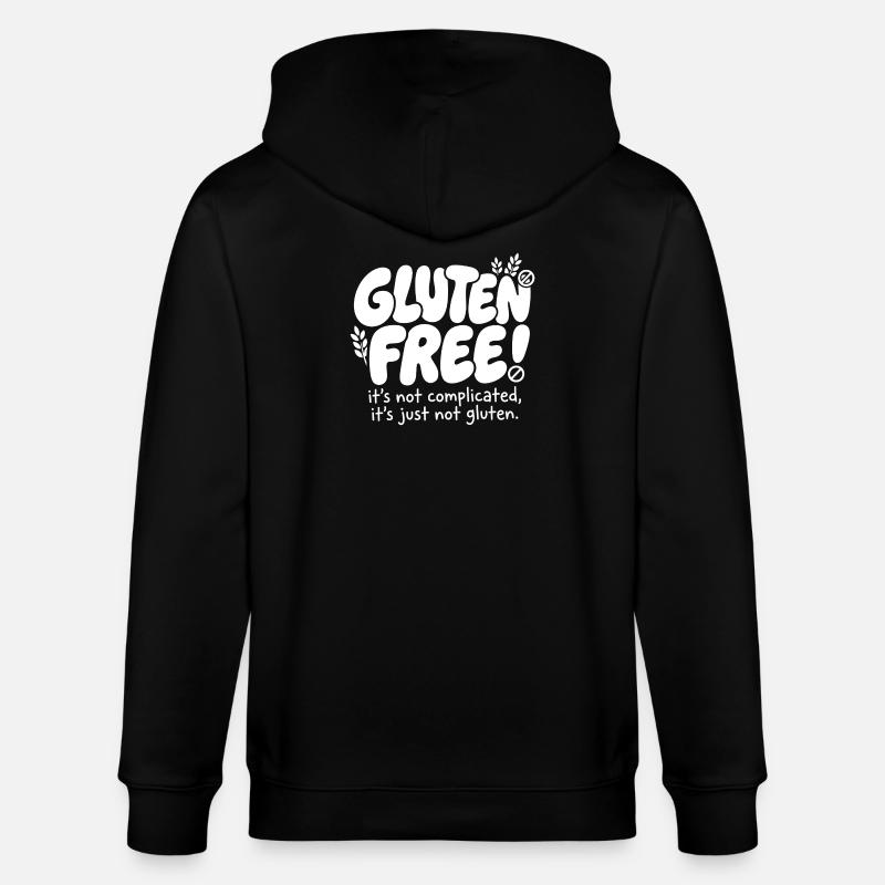 Sans gluten expliqué simplement : Humour - Veste à capuche bio CULTIVATOR Stanley/Stella Unisexe - noir