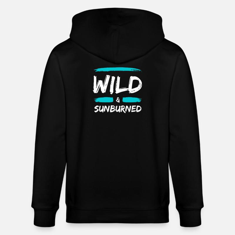 Wild & Sunburned Pinsel Text - Stanley/Stella Unisex Bio-Kapuzenjacke CULTIVATOR - Schwarz