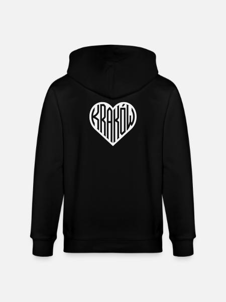 Geometric Heart Logo Krakow Poland - Stanley/Stella CULTIVATOR Unisex Organic Hooded Jacket - black