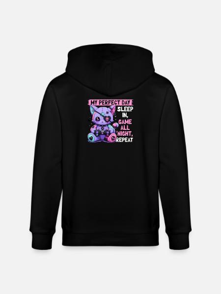 Pastel Goth Soft Goth Gaming Gamer - Stanley/Stella CULTIVATOR Unisex Organic Hooded Jacket - black