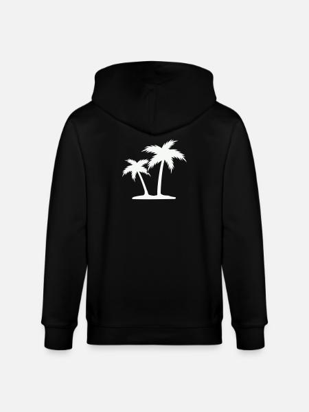 Palm Island Silhouette - Stanley/Stella CULTIVATOR  Unisex Organic Hooded Jacket - black